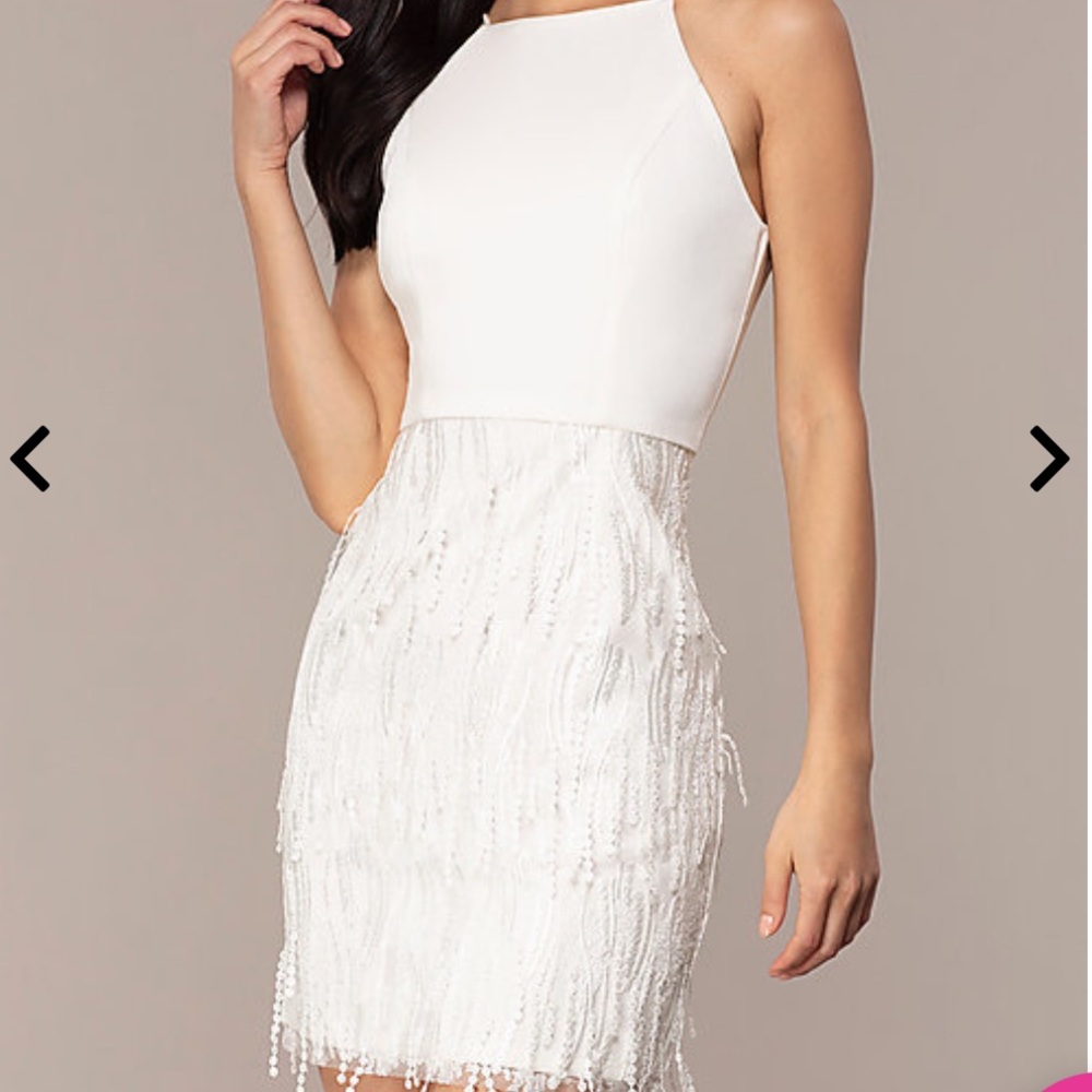NWT White Fringe Dress